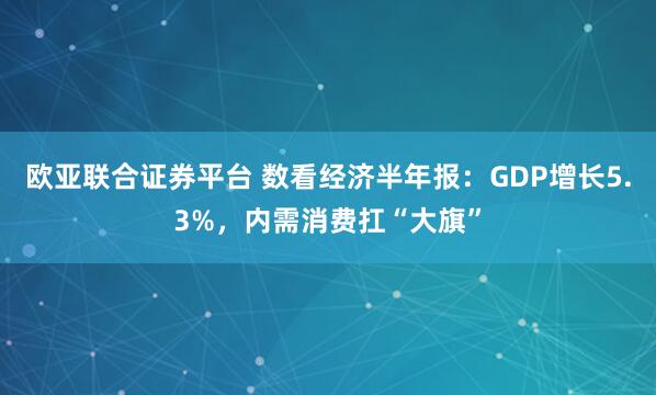 欧亚联合证券平台 数看经济半年报：GDP增长5.3%，内需消费扛“大旗”